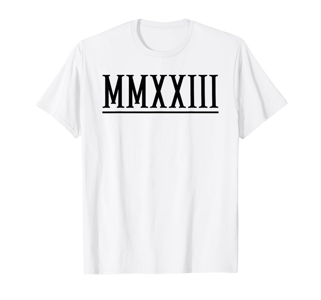 Amazon | 2023 ローマ数字 MMXXIII 2023 年 Tシャツ | Tシャツ